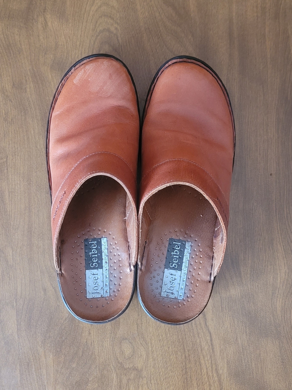 Josef Seibel Women’s Brown Leather Slip-On Clog